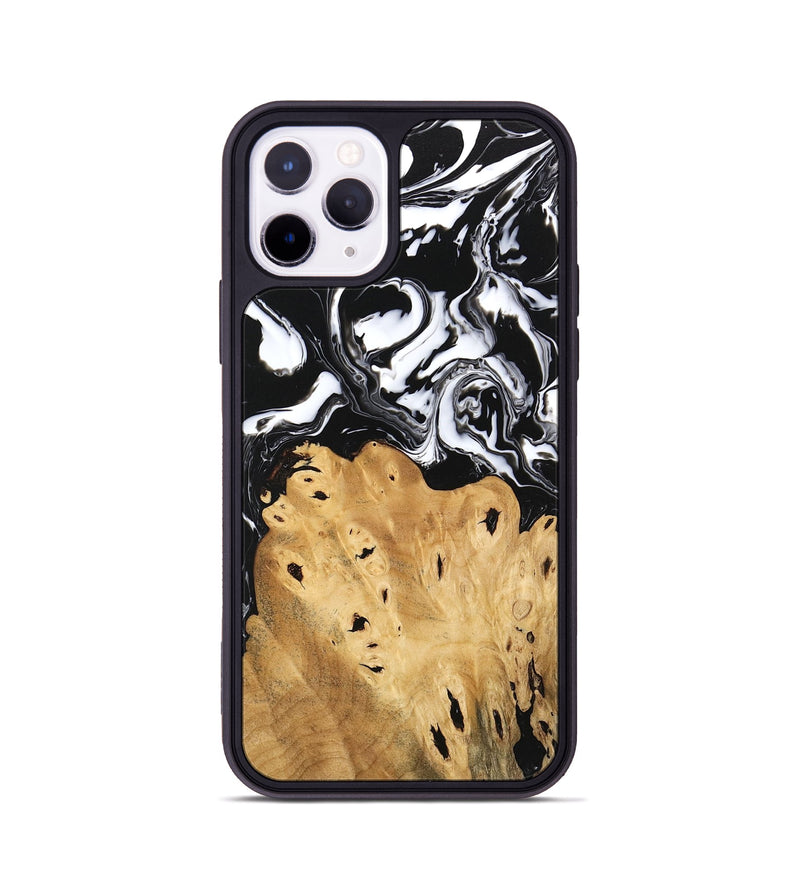 iPhone 11 Pro Wood Phone Case - Araceli (Black & White, 746264)