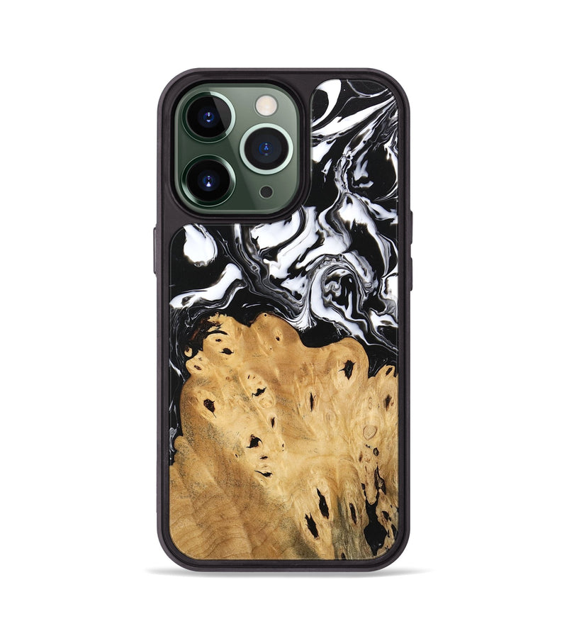 iPhone 13 Pro Wood Phone Case - Araceli (Black & White, 746264)