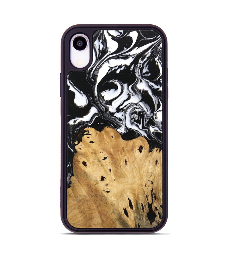 iPhone Xr Wood Phone Case - Araceli (Black & White, 746264)