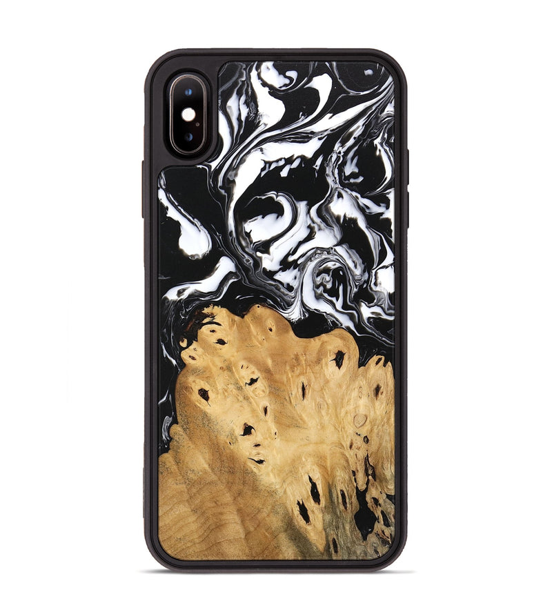 iPhone Xs Max Wood Phone Case - Araceli (Black & White, 746264)