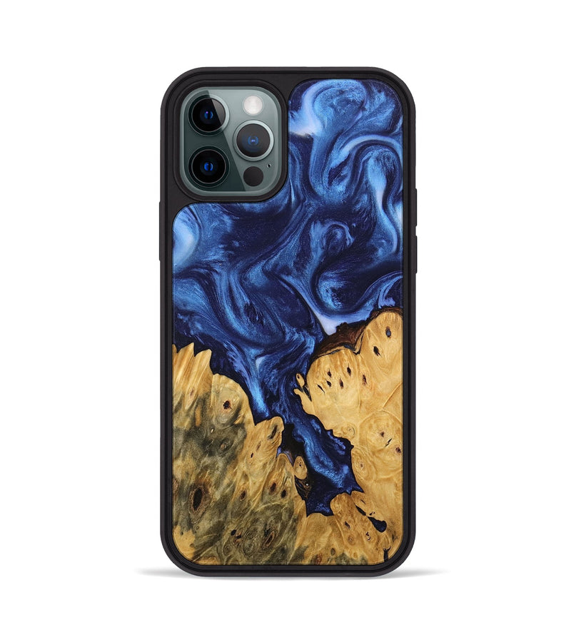 iPhone 12 Pro Wood Phone Case - Miracle (Blue, 746267)