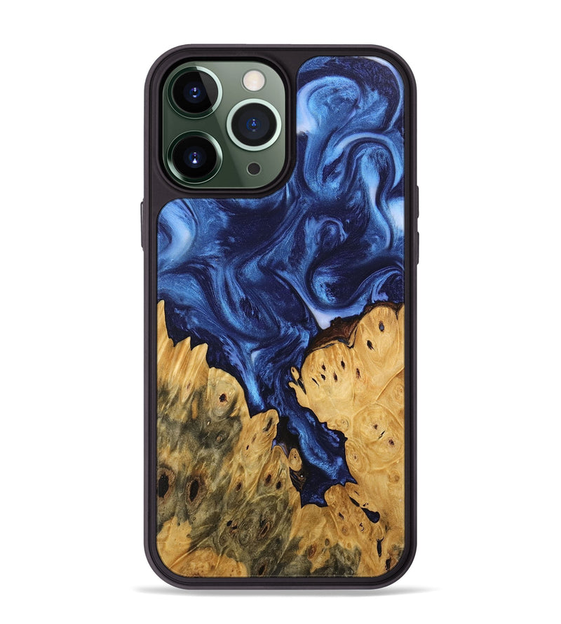 iPhone 13 Pro Max Wood Phone Case - Miracle (Blue, 746267)