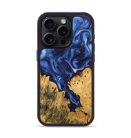 iPhone 15 Pro Wood Phone Case - Miracle (Blue, 746267)