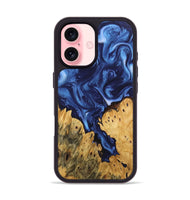 iPhone 16 Wood Phone Case - Miracle (Blue, 746267)