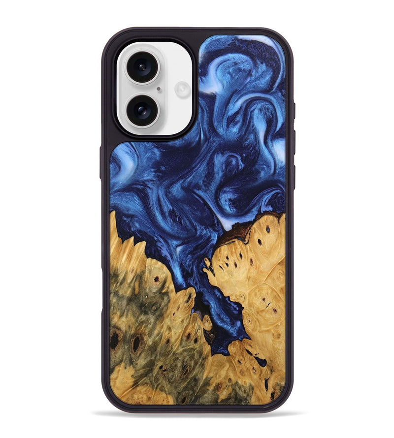 iPhone 16 Plus Wood Phone Case - Miracle (Blue, 746267)