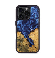 iPhone 16 Pro Wood Phone Case - Miracle (Blue, 746267)