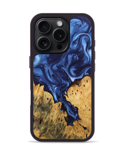 iPhone 16 Pro Wood Phone Case - Miracle (Blue, 746267)