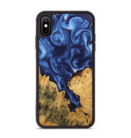 iPhone Xs Max Wood Phone Case - Miracle (Blue, 746267)