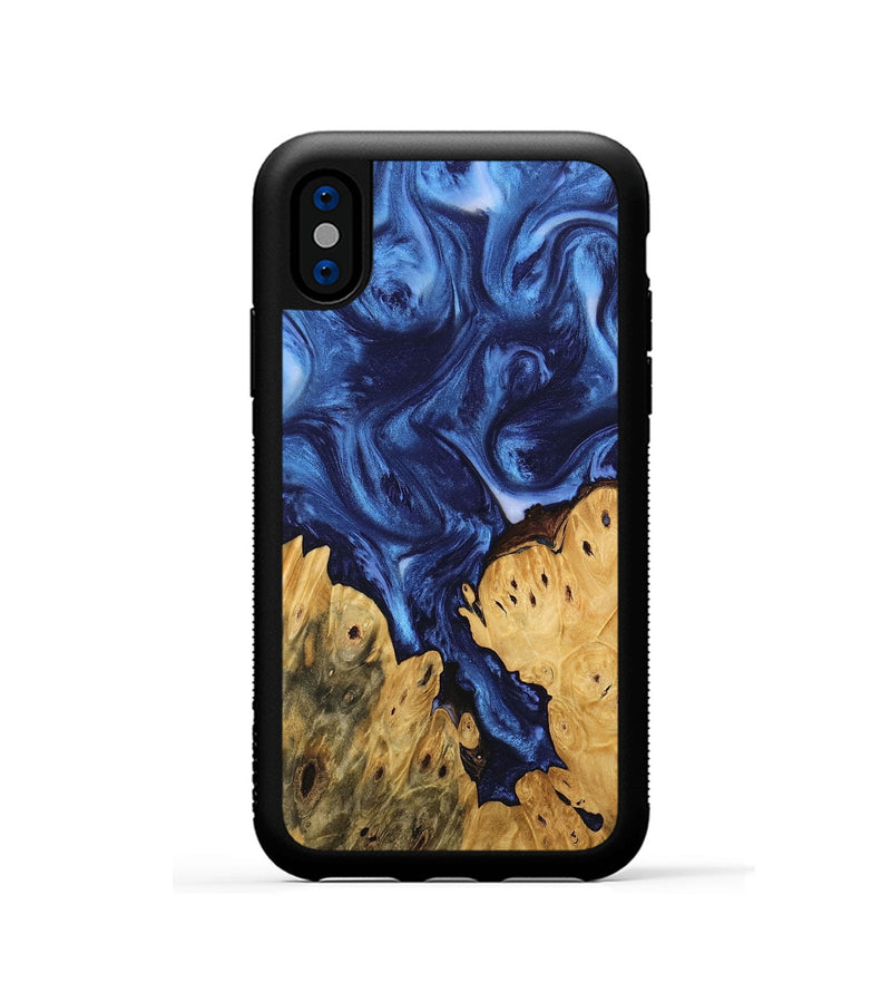 iPhone Xs Wood Phone Case - Miracle (Blue, 746267)