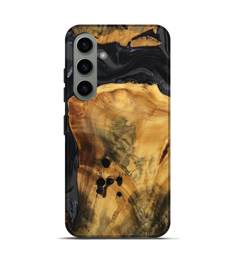 Galaxy S24 Wood Live Edge Phone Case - Brandon (Black & White, 746275)