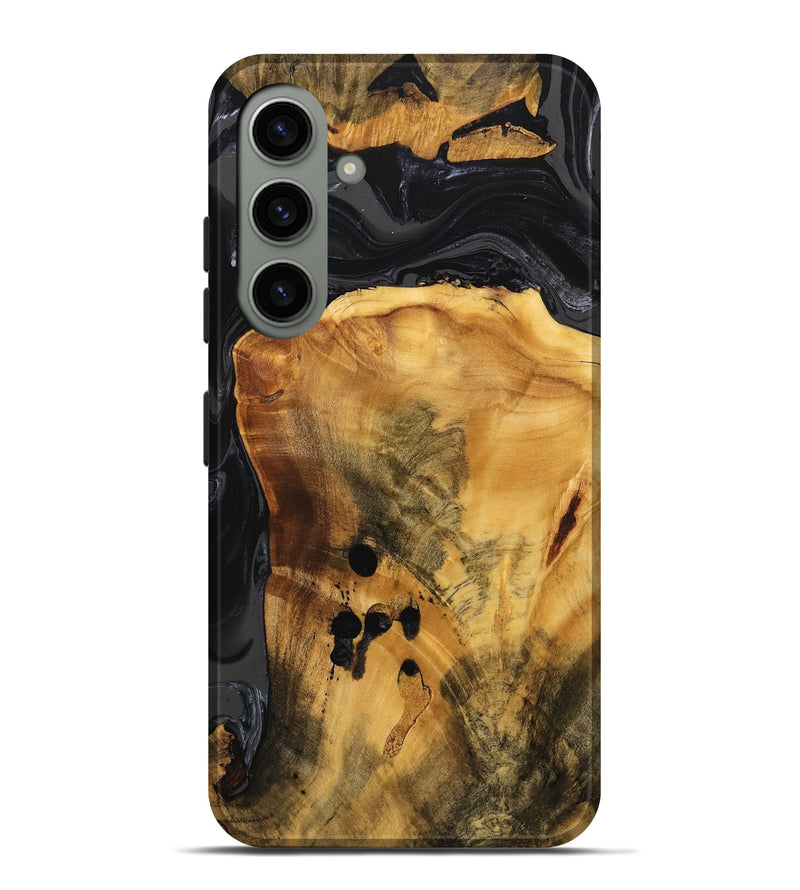 Galaxy S24 Plus Wood Live Edge Phone Case - Brandon (Black & White, 746275)