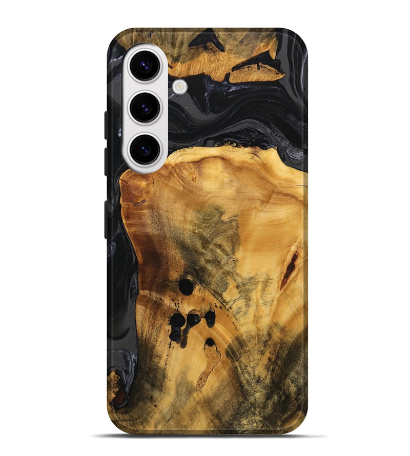 Galaxy S25 Plus Wood Live Edge Phone Case - Brandon (Black & White, 746275)