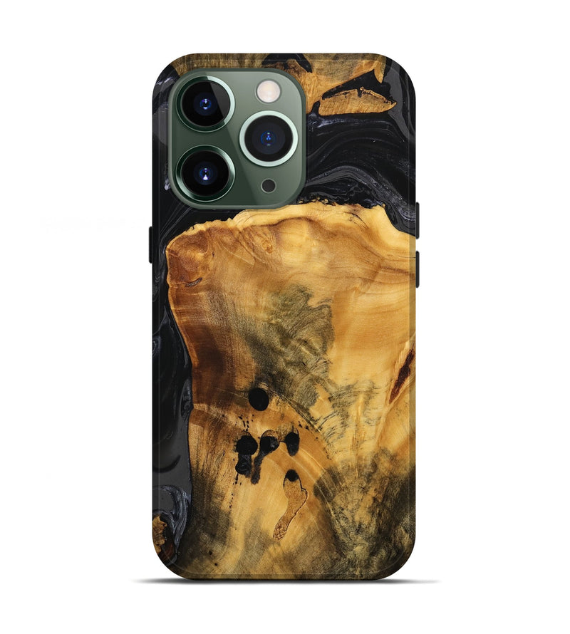 iPhone 13 Pro Wood Live Edge Phone Case - Brandon (Black & White, 746275)