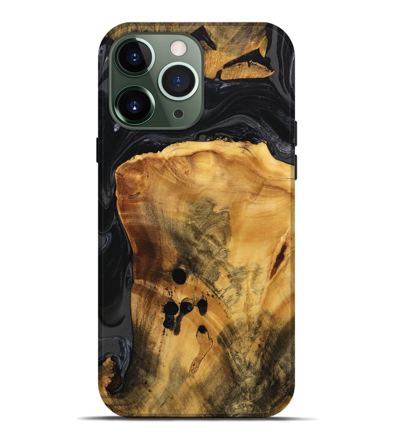 iPhone 13 Pro Max Wood Live Edge Phone Case - Brandon (Black & White, 746275)