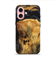 iPhone 16 Wood Live Edge Phone Case - Brandon (Black & White, 746275)