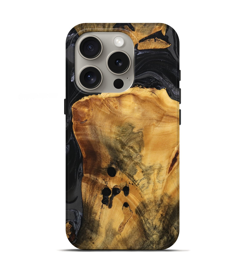 iPhone 16 Pro Wood Live Edge Phone Case - Brandon (Black & White, 746275)