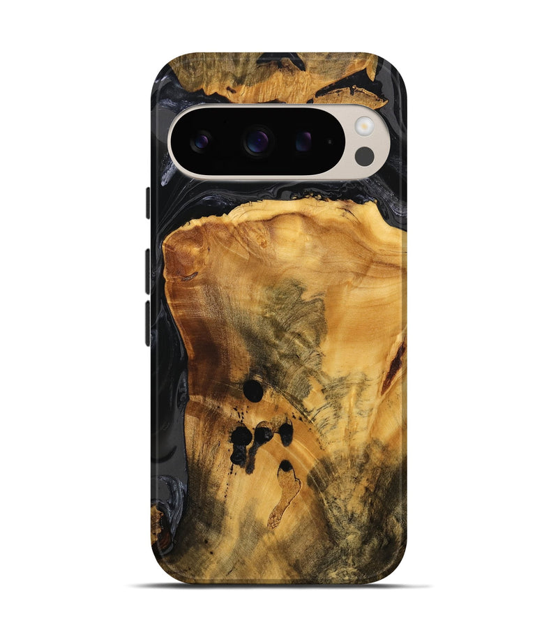 Pixel 9 Pro Wood Live Edge Phone Case - Brandon (Black & White, 746275)