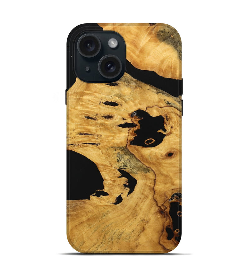 iPhone 15 Wood Live Edge Phone Case - Tara (Wood Burl, 746276)