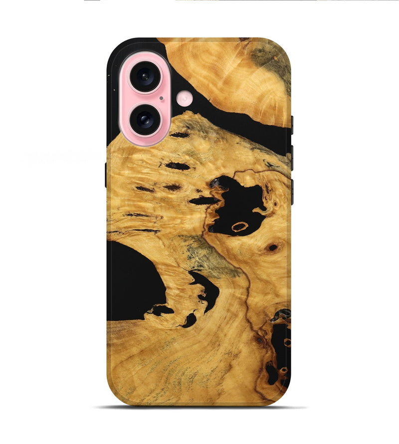 iPhone 16 Wood Live Edge Phone Case - Tara (Wood Burl, 746276)