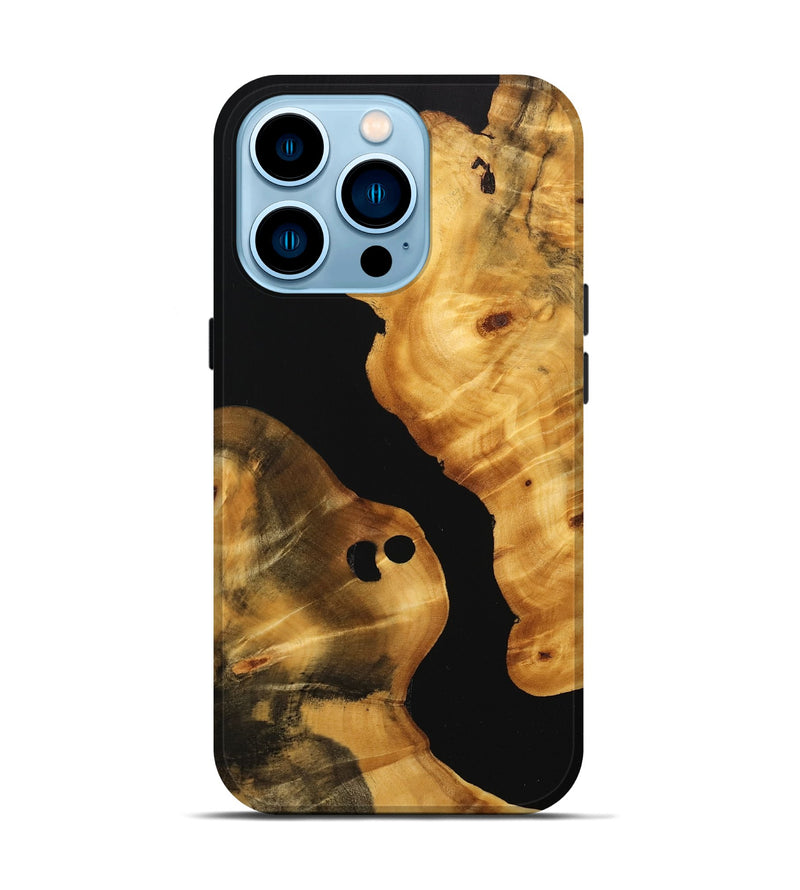 iPhone 14 Pro Wood Live Edge Phone Case - Janessa (Wood Burl, 746277)