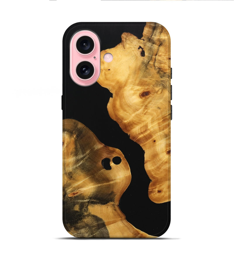 iPhone 16 Wood Live Edge Phone Case - Janessa (Wood Burl, 746277)