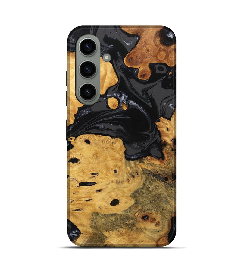 Galaxy S24 Wood Live Edge Phone Case - Ursula (Black & White, 746278)