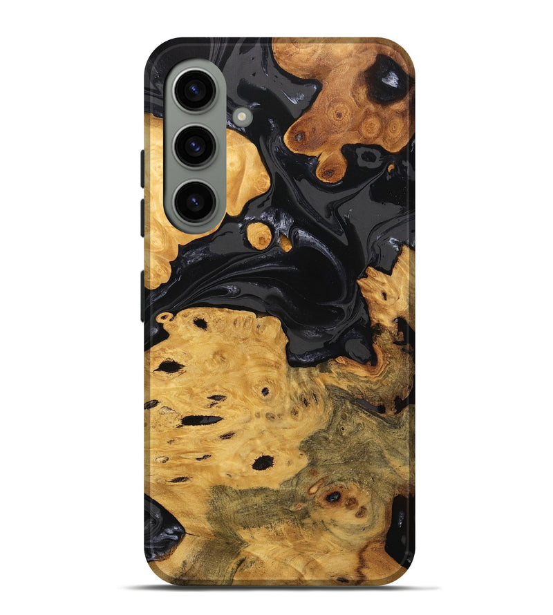 Galaxy S24 Plus Wood Live Edge Phone Case - Ursula (Black & White, 746278)