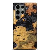 Galaxy S24 Ultra Wood Live Edge Phone Case - Ursula (Black & White, 746278)