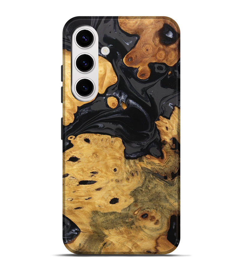 Galaxy S25 Plus Wood Live Edge Phone Case - Ursula (Black & White, 746278)