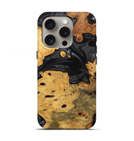 iPhone 16 Pro Wood Live Edge Phone Case - Ursula (Black & White, 746278)