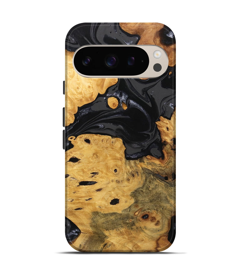 Pixel 9 Pro Wood Live Edge Phone Case - Ursula (Black & White, 746278)