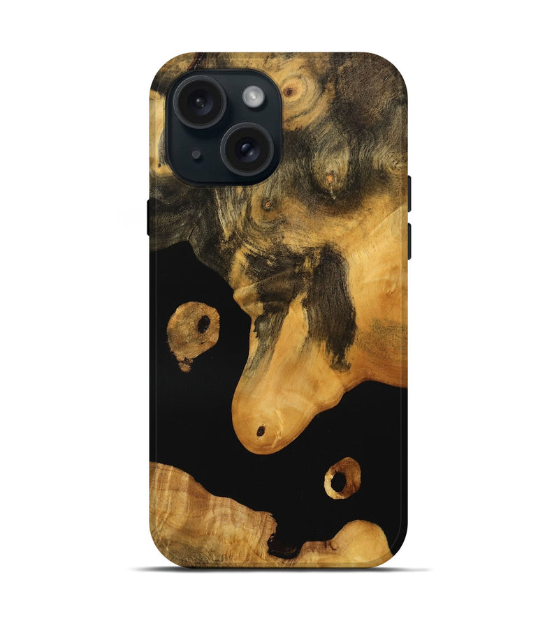 iPhone 15 Wood Live Edge Phone Case - Hadley (Wood Burl, 746280)