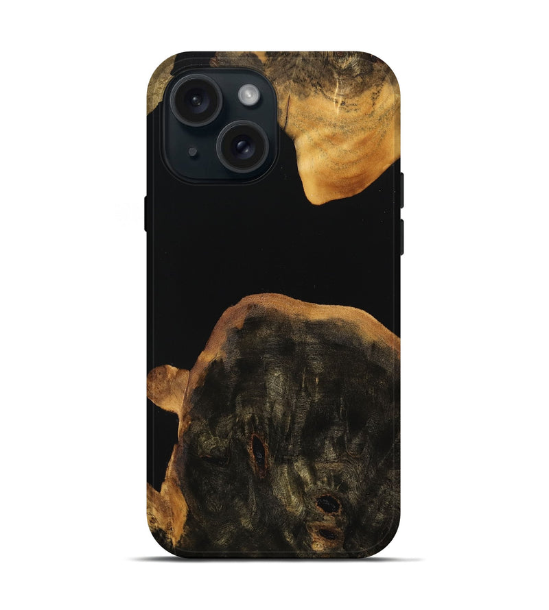 iPhone 15 Wood Live Edge Phone Case - Kylee (Wood Burl, 746282)