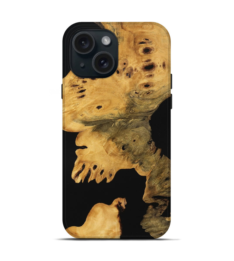 iPhone 15 Wood Live Edge Phone Case - Dena (Wood Burl, 746284)