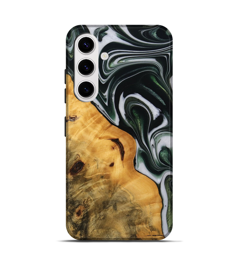 Galaxy S25 Wood Live Edge Phone Case - Verla (Green, 746288)