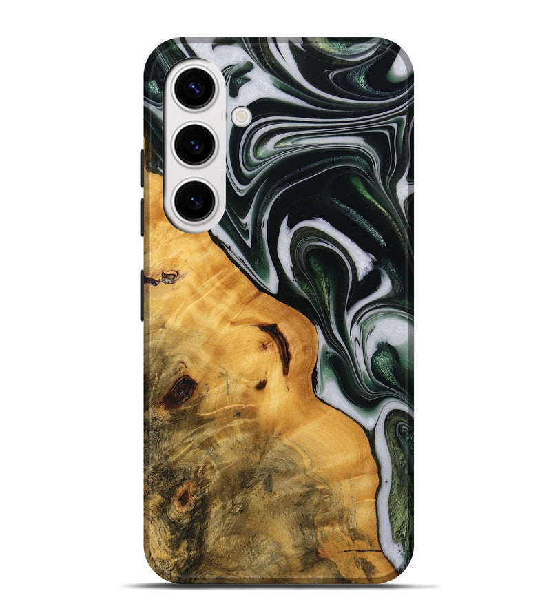 Galaxy S25 Plus Wood Live Edge Phone Case - Verla (Green, 746288)