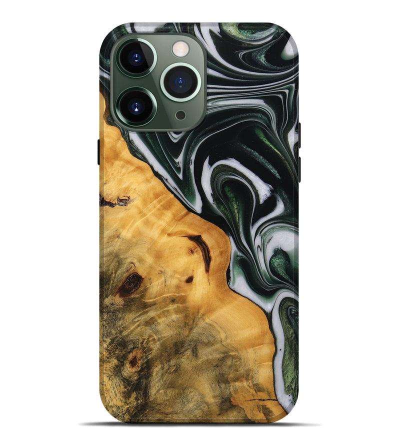 iPhone 13 Pro Max Wood Live Edge Phone Case - Verla (Green, 746288)