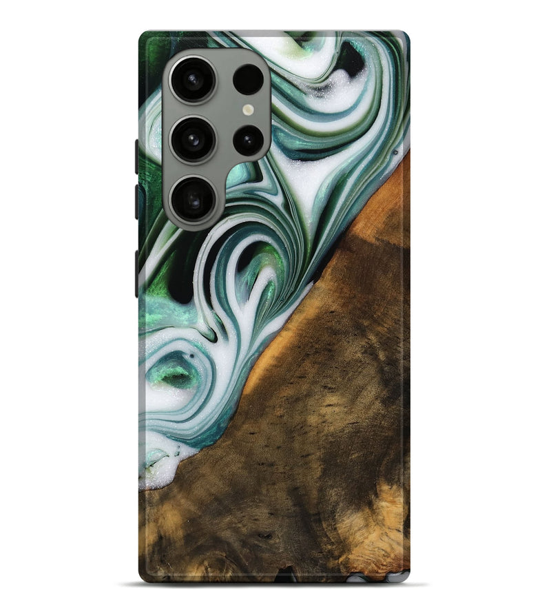 Galaxy S23 Ultra Wood Live Edge Phone Case - Annika (Green, 746289)