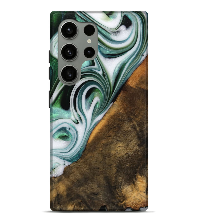 Galaxy S24 Ultra Wood Live Edge Phone Case - Annika (Green, 746289)