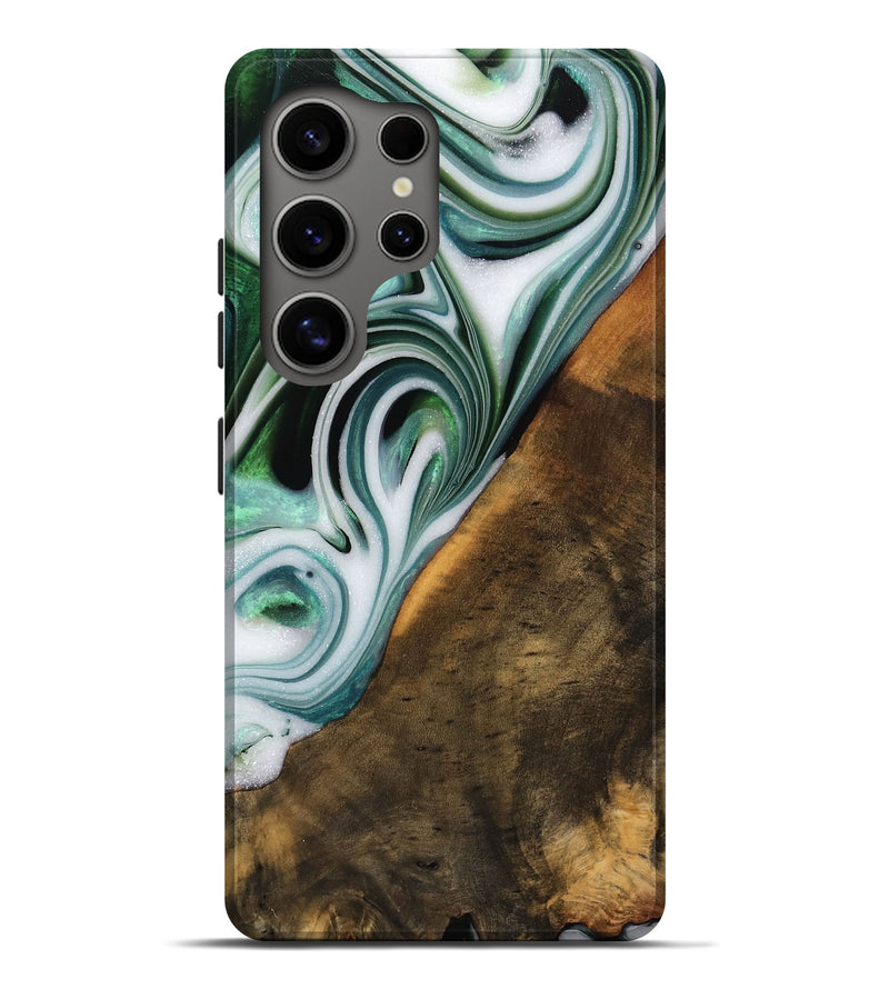 Galaxy S25 Ultra Wood Live Edge Phone Case - Annika (Green, 746289)