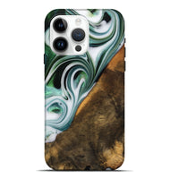 iPhone 15 Pro Max Wood Live Edge Phone Case - Annika (Green, 746289)