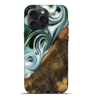 iPhone 16 Pro Max Wood Live Edge Phone Case - Annika (Green, 746289)