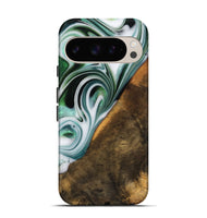 Pixel 9 Wood Live Edge Phone Case - Annika (Green, 746289)