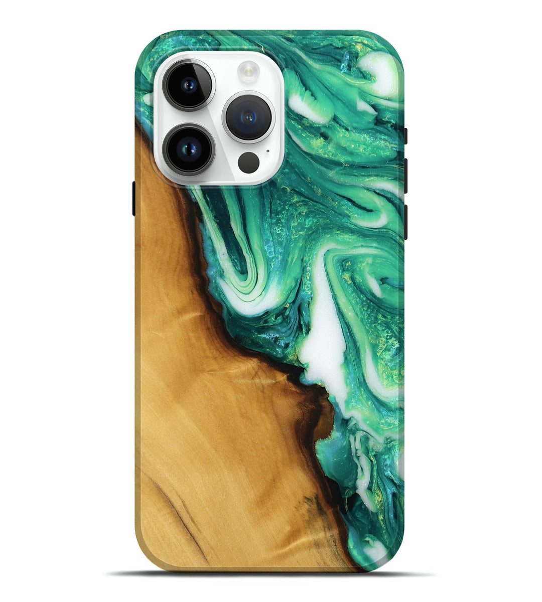 iPhone 15 Pro Max Wood Live Edge Phone Case - Karyme (Green, 746290)