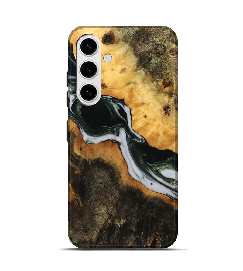 Galaxy S25 Wood Live Edge Phone Case - Jaslyn (Green, 746291)