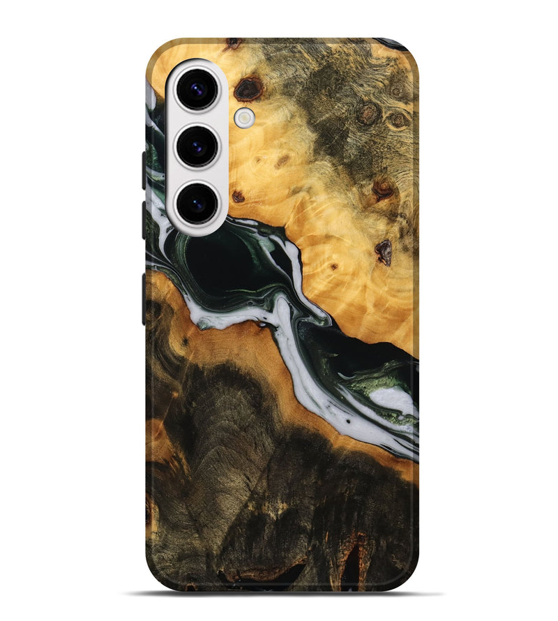 Galaxy S25 Plus Wood Live Edge Phone Case - Jaslyn (Green, 746291)