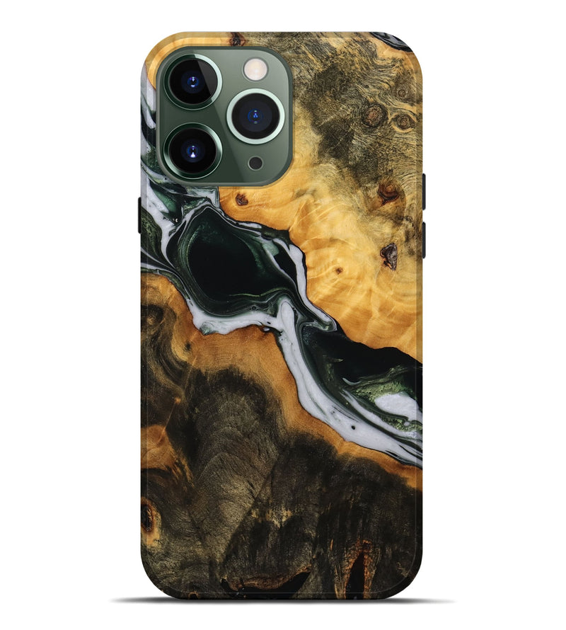 iPhone 13 Pro Max Wood Live Edge Phone Case - Jaslyn (Green, 746291)