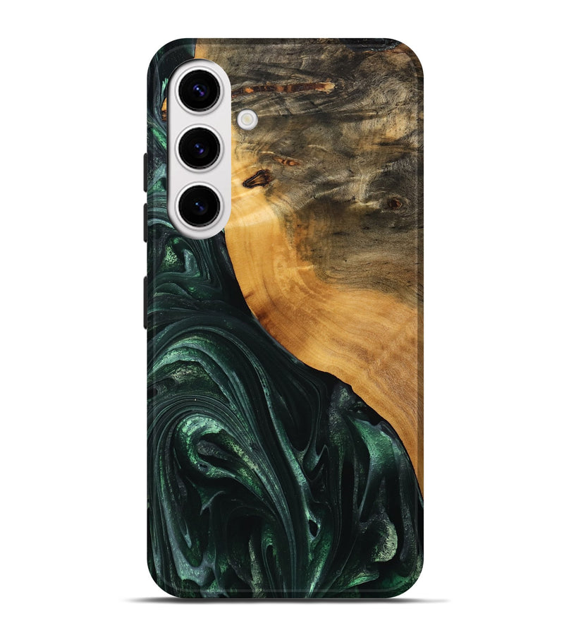 Galaxy S25 Plus Wood Live Edge Phone Case - Onie (Green, 746292)