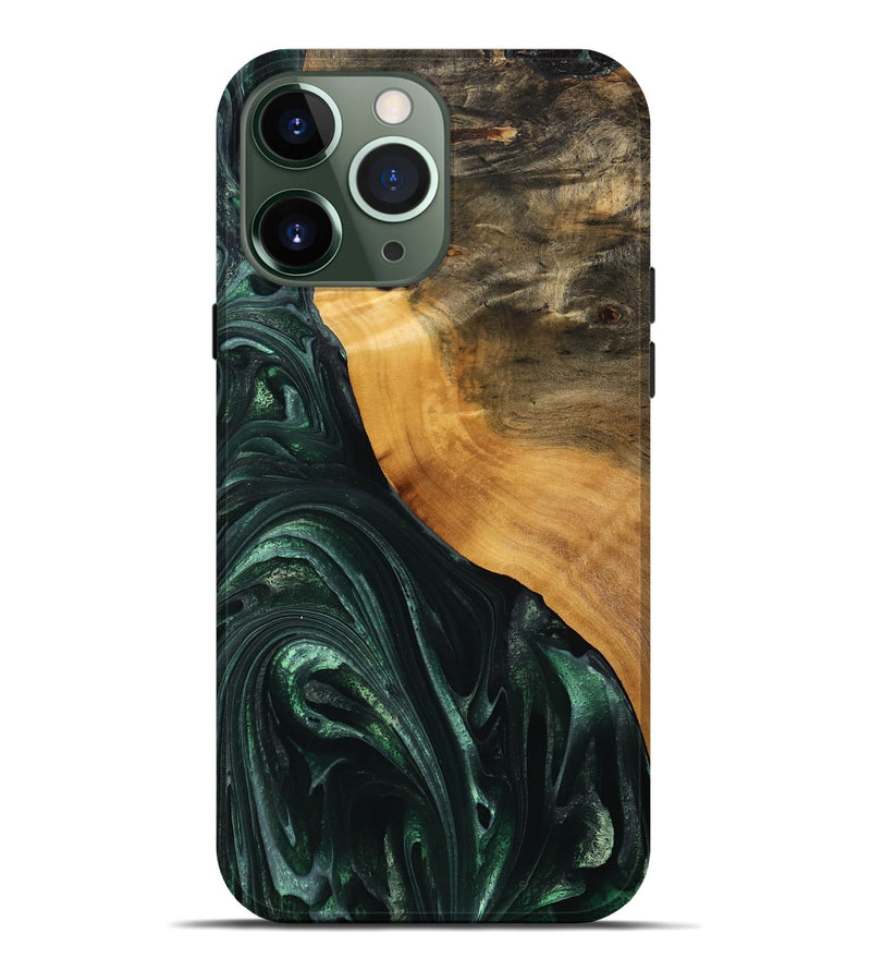 iPhone 13 Pro Max Wood Live Edge Phone Case - Onie (Green, 746292)