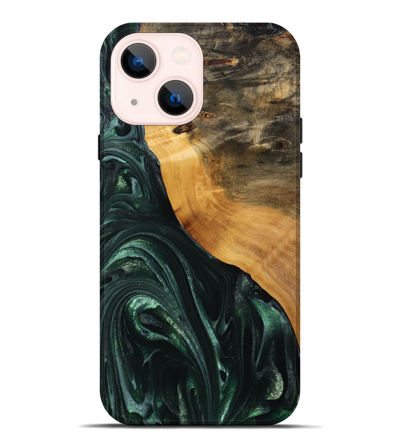 iPhone 14 Plus Wood Live Edge Phone Case - Onie (Green, 746292)